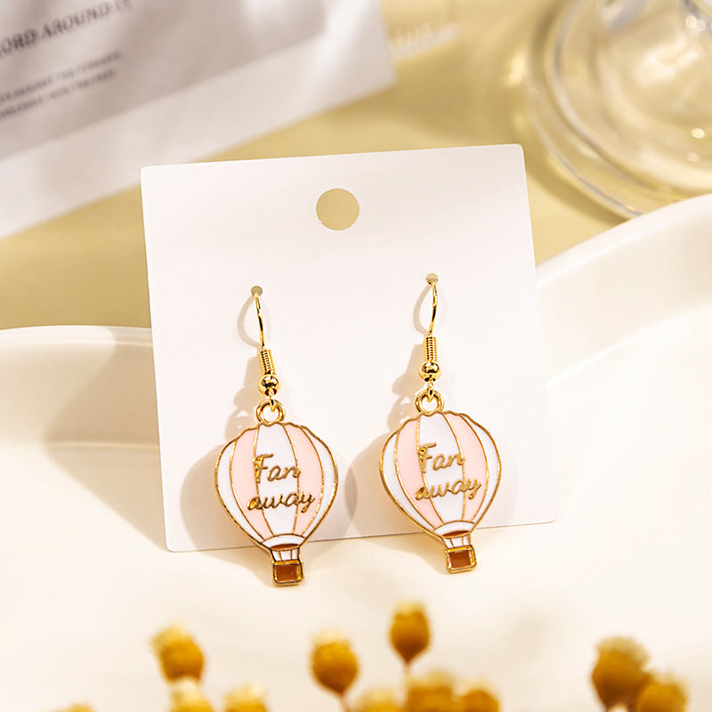 Alloy cartoon cute hot air balloon earrings (Minimo de Compra 2) MIC-MDD057