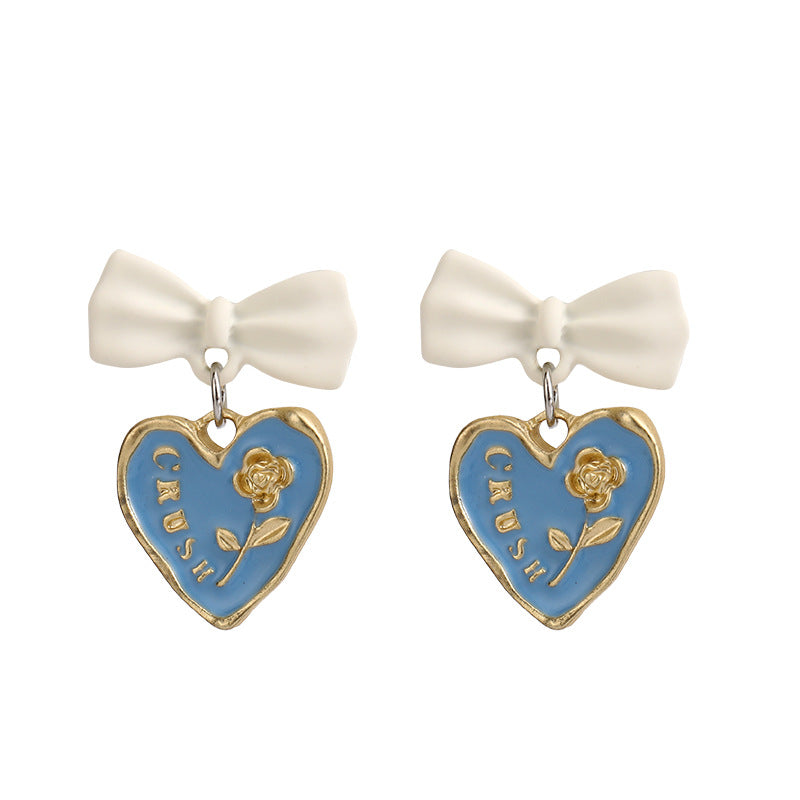 S925 silver needle blue Joker Earrings Minimo de compra 2 MIC-LSY002