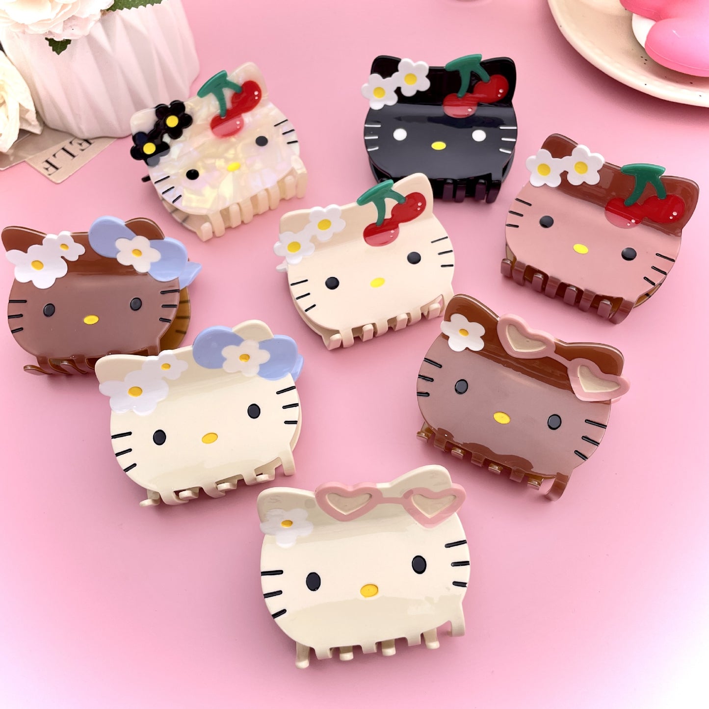 Plastic Hello Kitty Cute Hair Clip (Minimo de Compra 2) MIC-AZX008