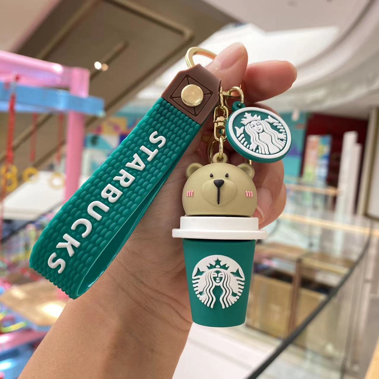 PVC cartoon Starbucks milk tea cup keychain MYA-PengY053