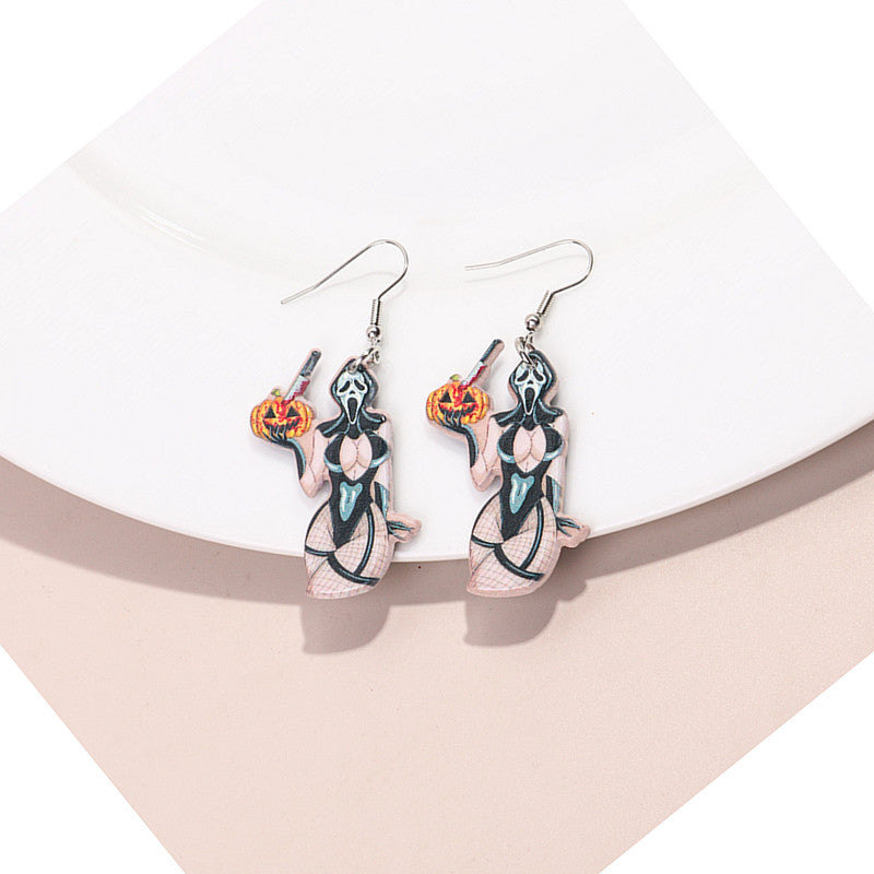 Acrylic Girls' Legs Future Style Earrings MIC-ChouD028