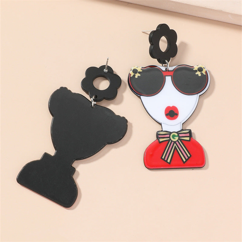 Acrylic cartoon character earrings (Minimo de compra 2) MIC-GanL011