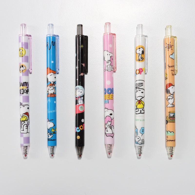 6pcs/pack cartoon dog press neutral pen ZhongC002