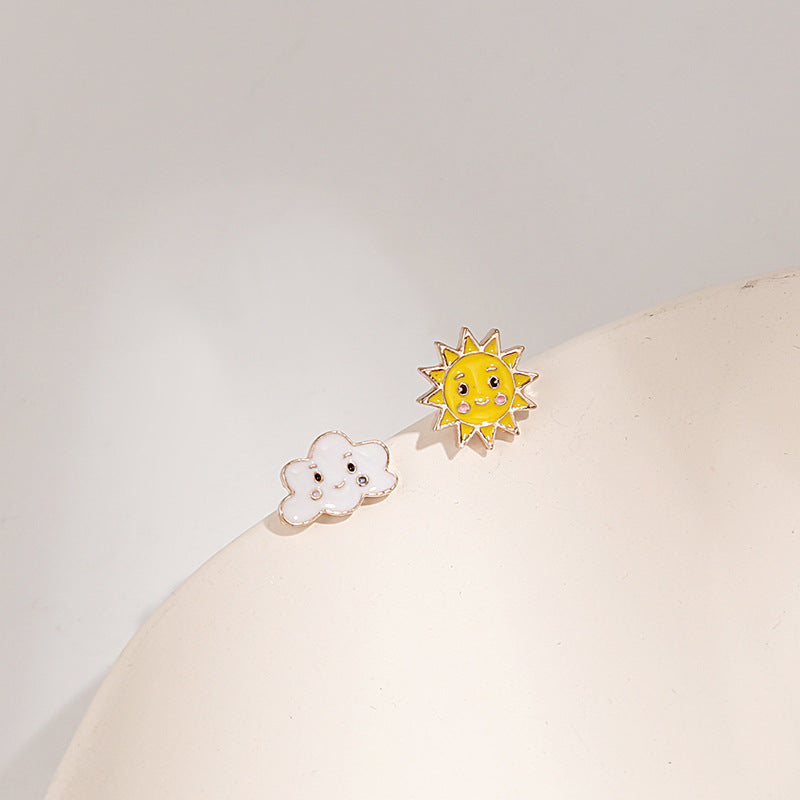 Alloy asymmetric starfish earrings MIC-HongC009