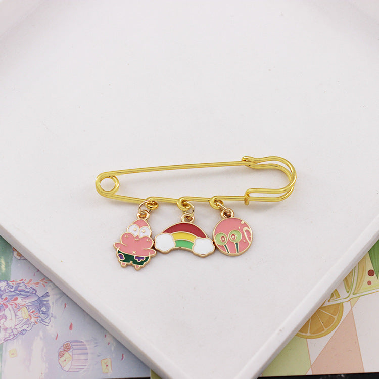 Alloy cartoon sponge baby brooch (Minimo de compra 2) MIC-QiC029