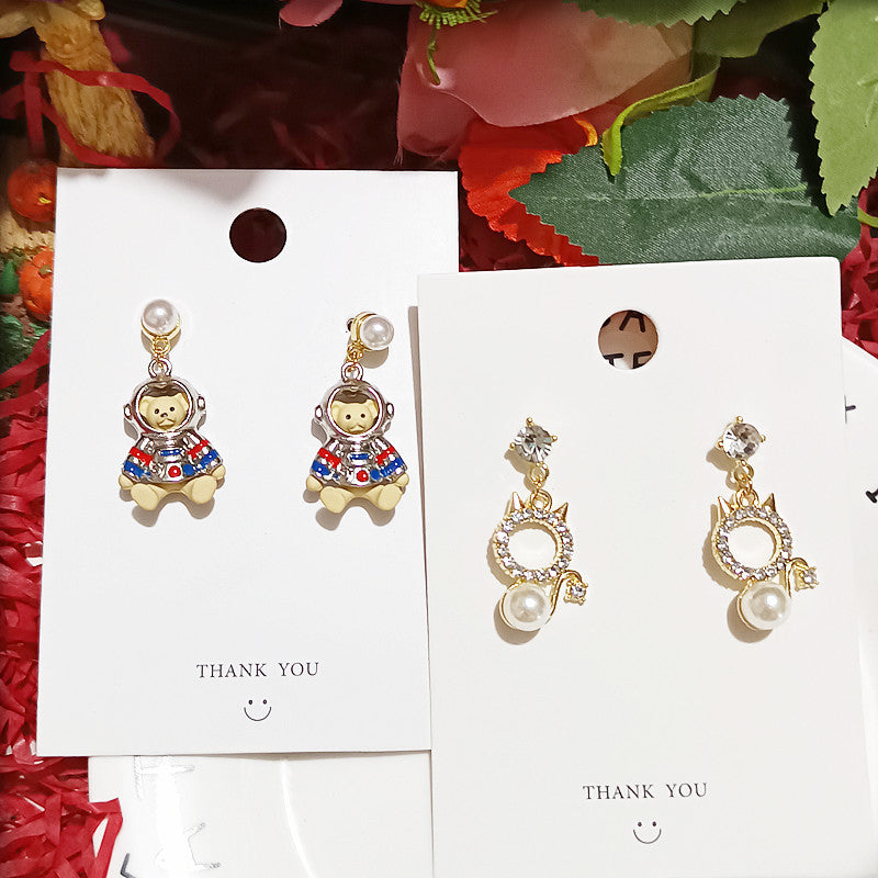 Alloy Little Bear Cute Earrings MYA-XingJ084