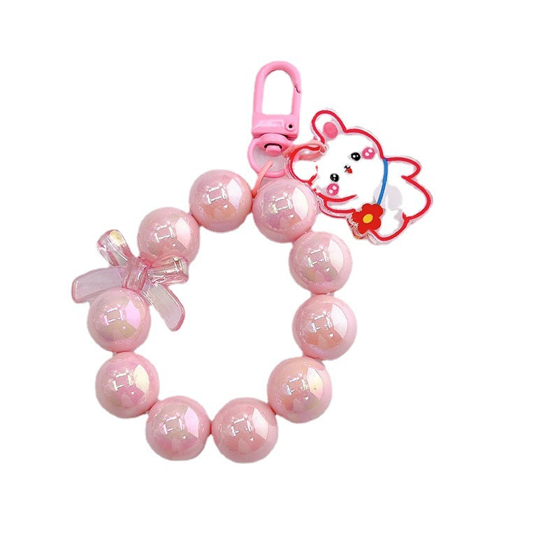 Keychains Plastic Mermaid Beaded Bear Keychain Pendant Student Gift Girl Heart MIC-GeL001