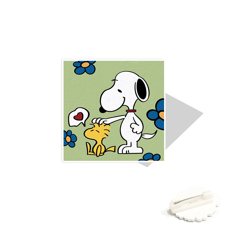 Acrylic cartoon cute Snoopy brooch (Minimo de compra 2) MIC-WeiJ002