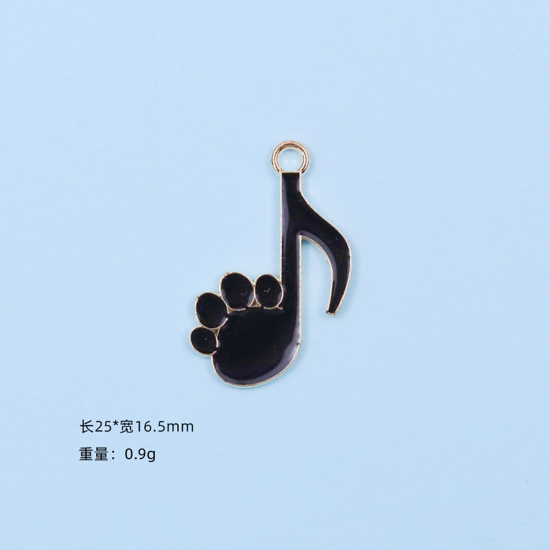 Alloy cartoon cute music notes cat accessories (Minimo de compra 10) MYA-ZeY006