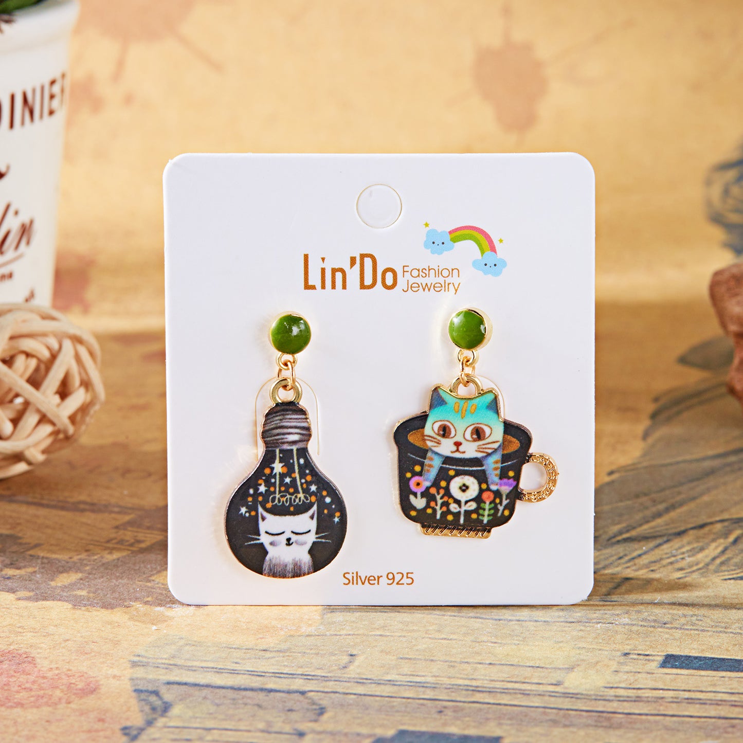 Alloy new cute cat earrings MYA-ChuY003