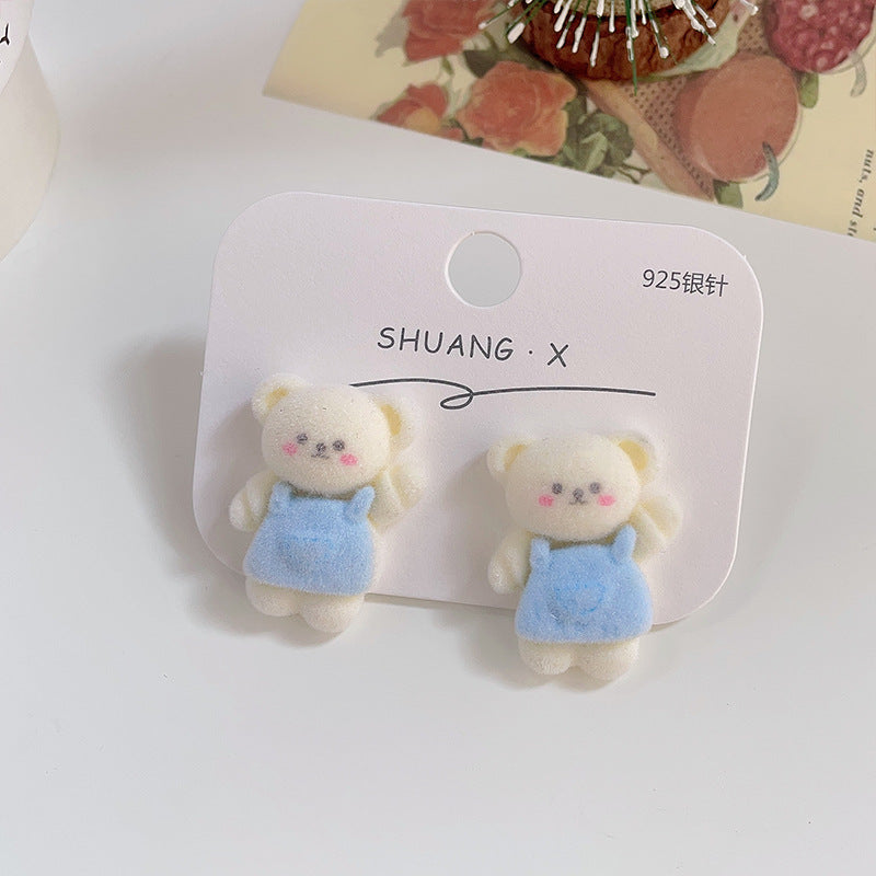 Acrylic flocked cute earrings (Minimo de Compra 2) MYA-ShuangX032