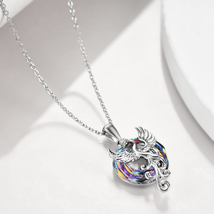 Necklaces Stainless Steel Artificial Crystal Colorful Phoenix Minimo de compra 2 XunO069