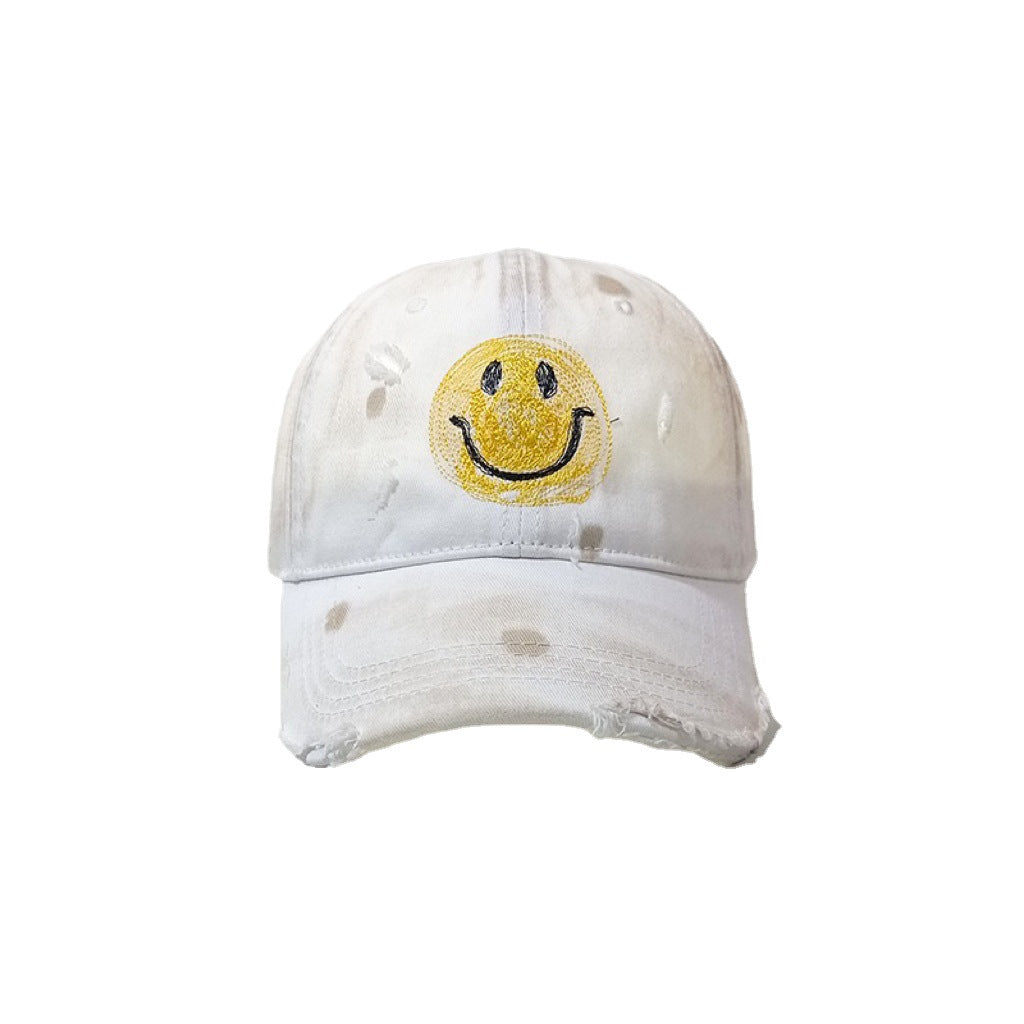 Cotton smiley face worn Baseball cap MYA-ZunK005