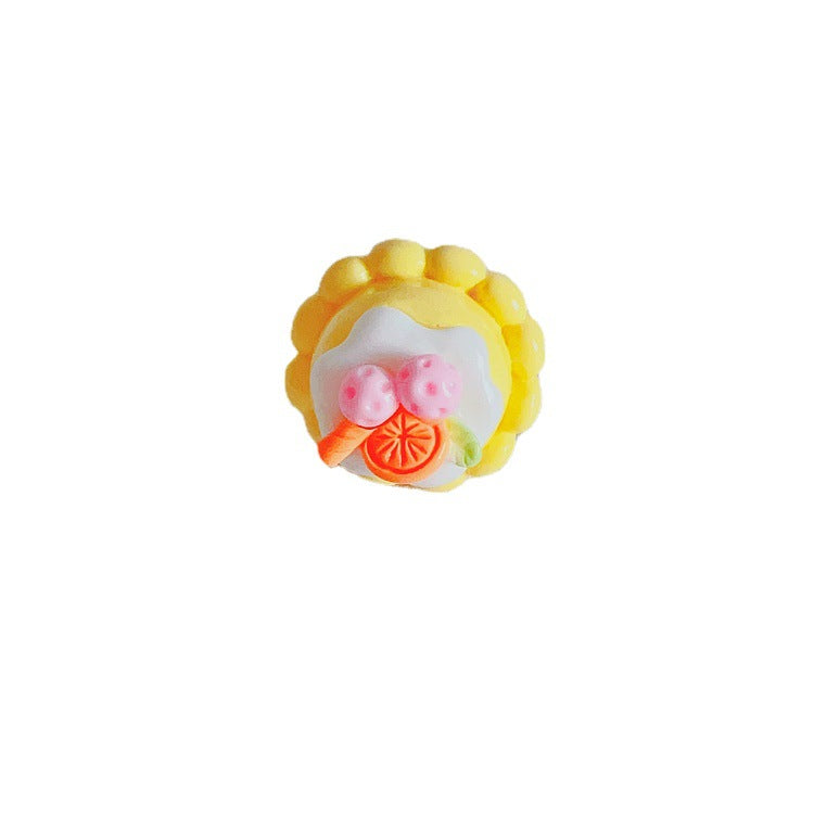 Resin Dog and Cake Cartoon Ring MIC-WWHM025