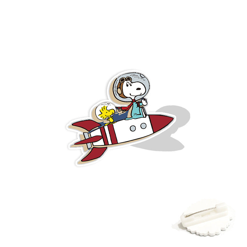 Acrylic cartoon cute Snoopy brooch (Minimo de compra 2) MYA-WeiJ011