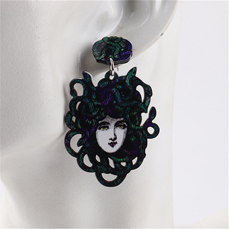 Acrylic Demon Bloody Tide Cool Earrings MIC-ChouD007