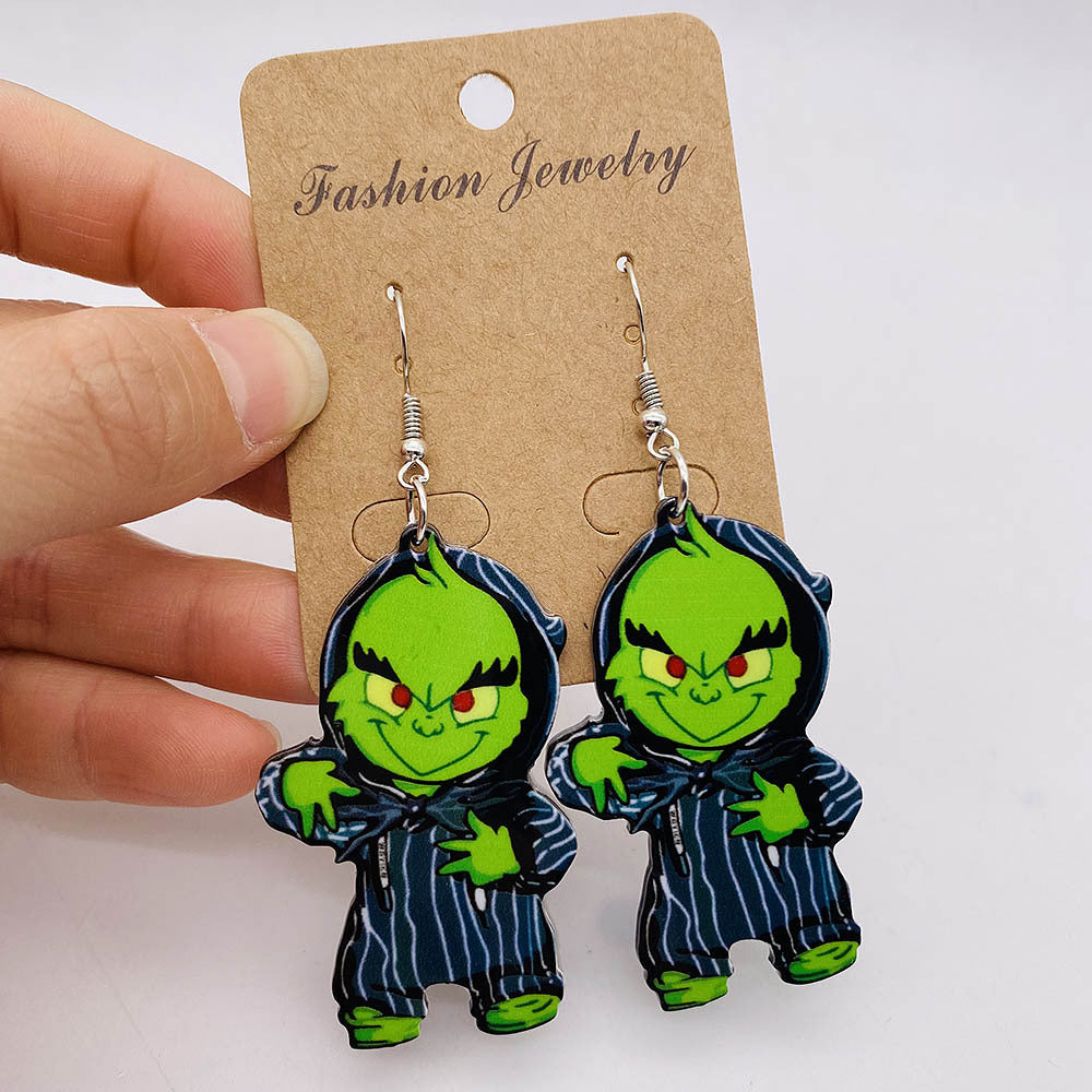 Acrylic Halloween horror movie earrings (Minimo de Compra 2) MIC-ChenY013