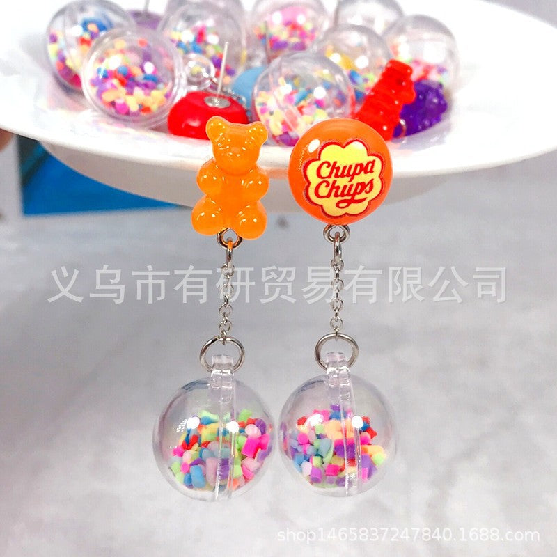 Resin cartoon cute little bear earrings (Minimo de Compra 2) MIC-YouY020