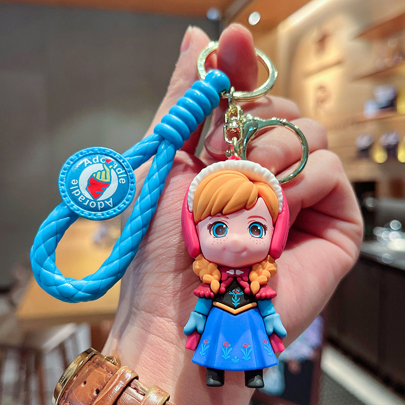 PVC cartoon ice and snow mystery keychain MIC-XuanW014