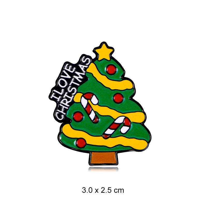 Alloy cartoon Christmas tree brooch (Minimo de Compra 2) MIC-WeiD006