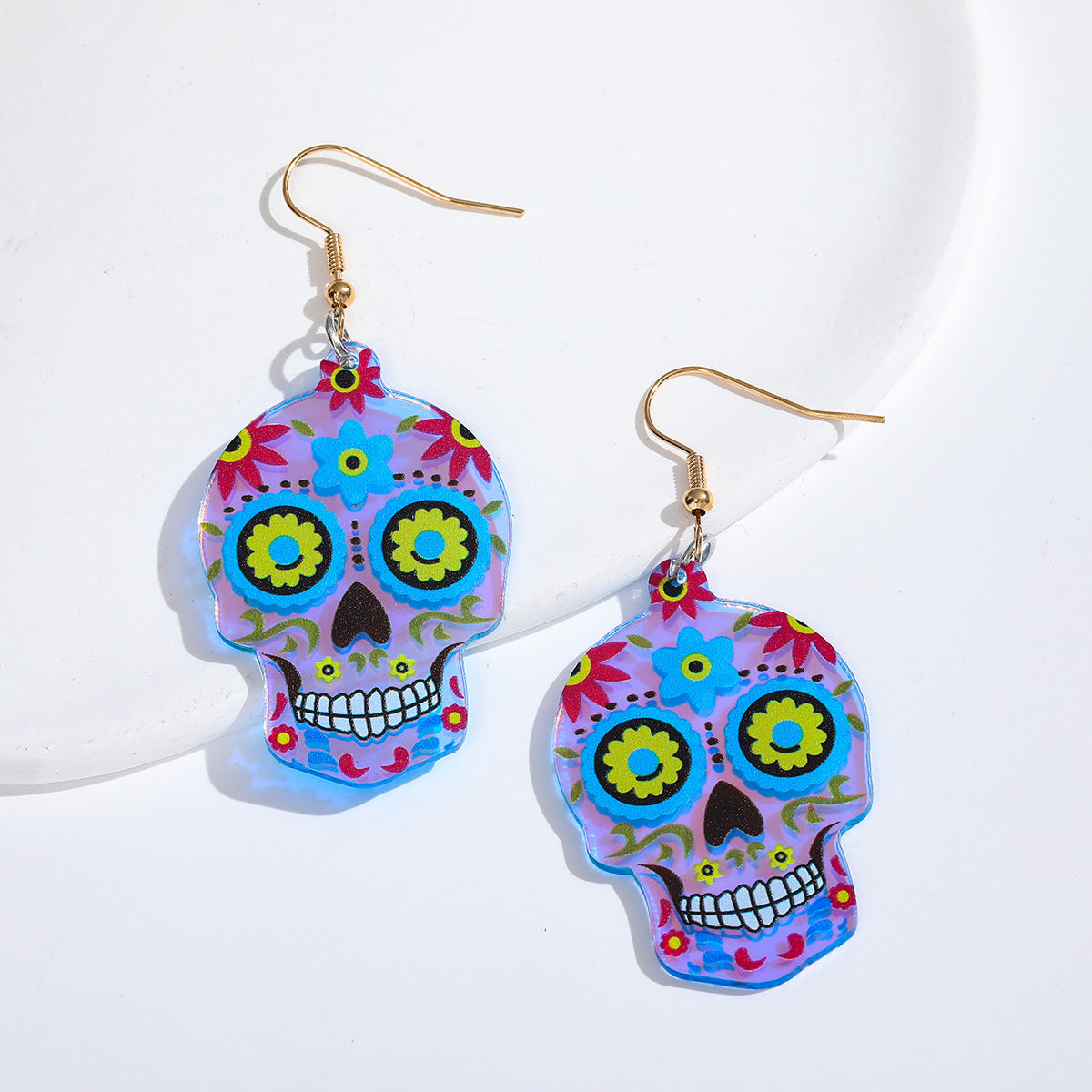 Acrylic skull earrings (Minimo de compra 2) MIC-AnD010