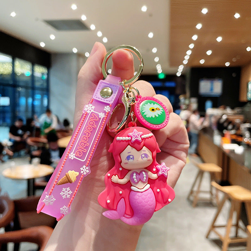 PVC cute mermaid keychain MIC-MLZ021