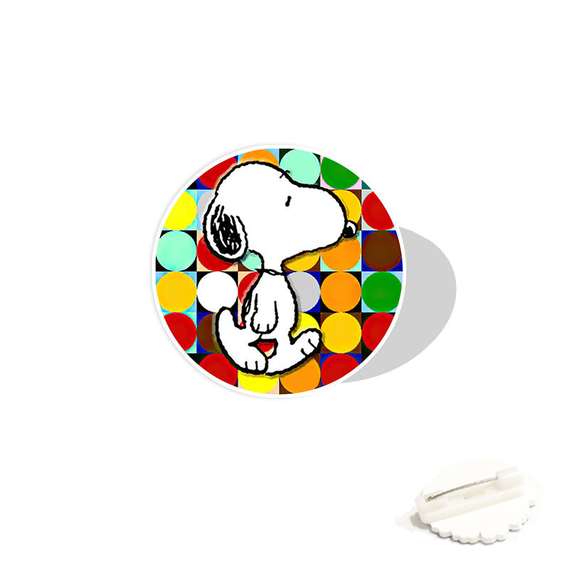 Acrylic cartoon cute Snoopy brooch (Minimo de compra 2) MYA-WeiJ005