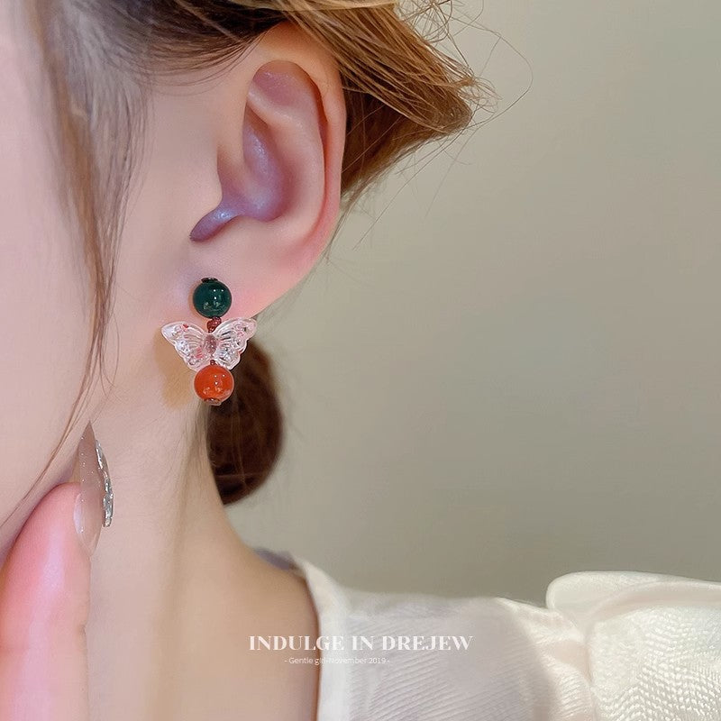 Alloy butterfly earrings MIC-JiaX007