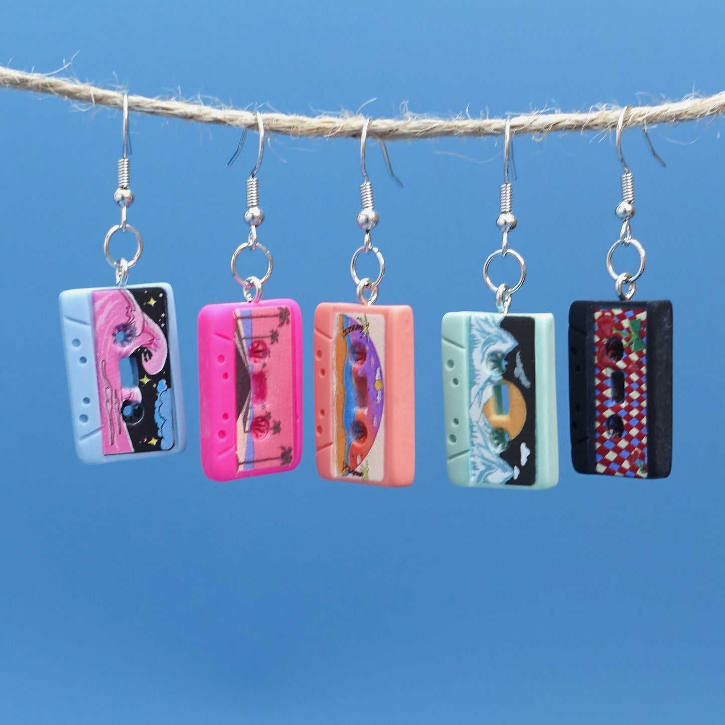 Resin Vintage Tape Earrings MIC-MingC016