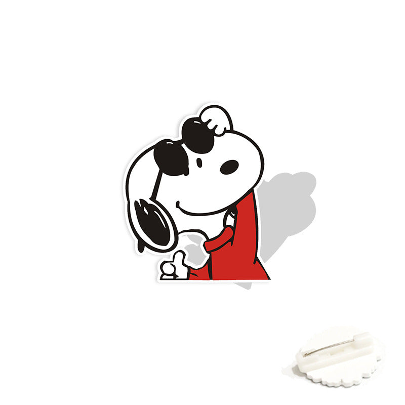 Acrylic cartoon cute Snoopy brooch (Minimo de compra 2) MIC-WeiJ001