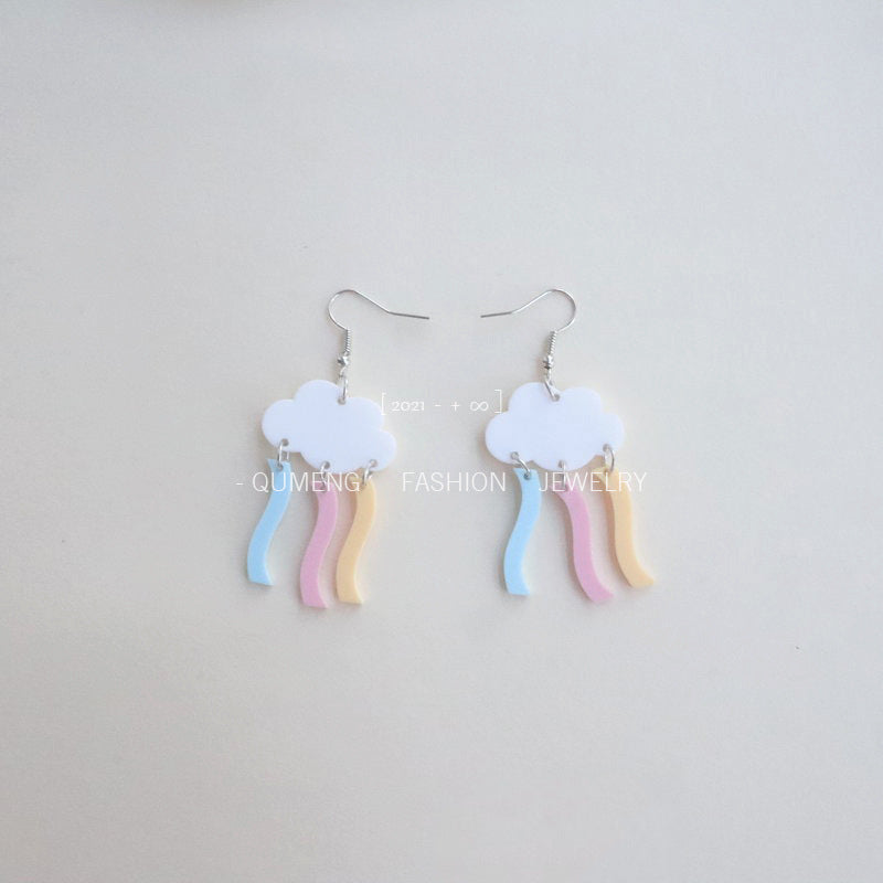 Acrylic Cloud Earrings （Minimo de compra 2） MIC-OuG024