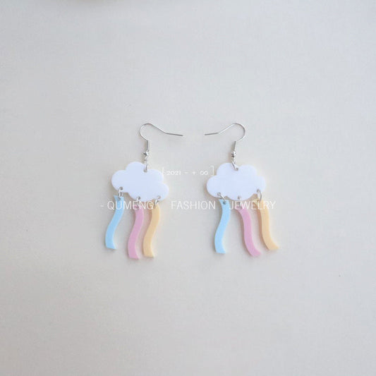 Acrylic Cloud Earrings （Minimo de compra 2） MIC-OuG024