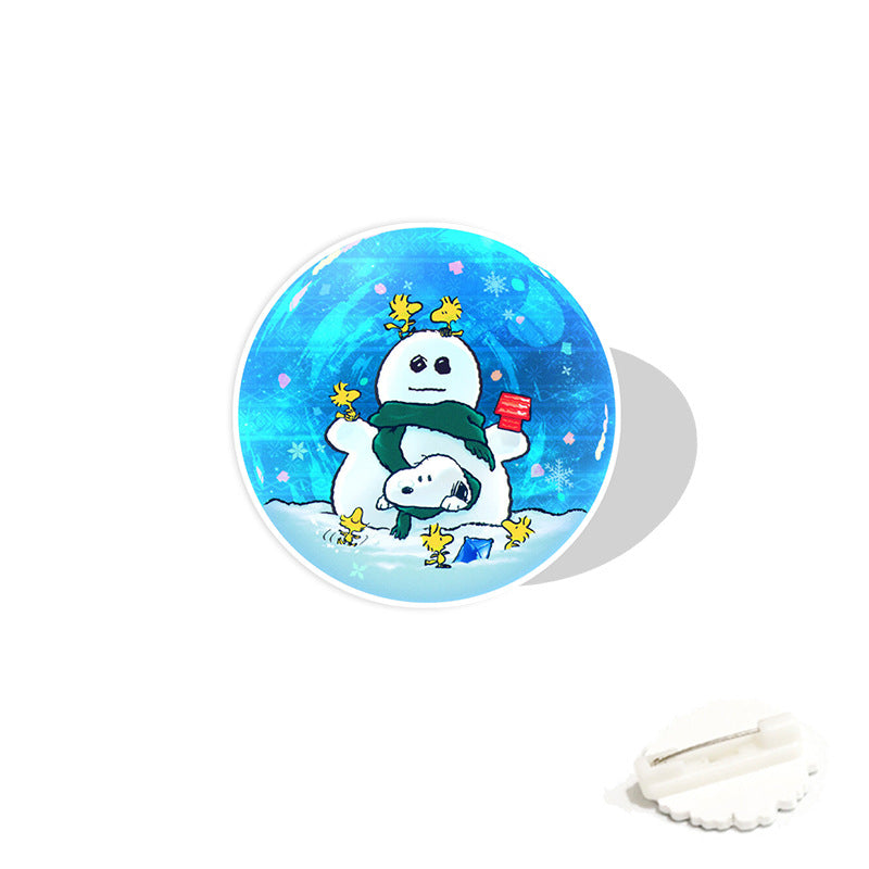 Acrylic cartoon cute Snoopy brooch (Minimo de compra 2) MYA-WeiJ008