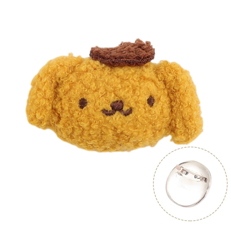 Plush cartoon cute little dog brooch MIC-ZhanY002