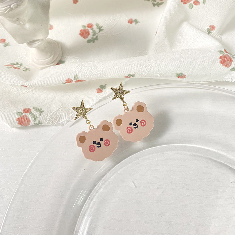 Alloy cartoon bear earrings (Minimo de Compra 2) MYA-SBL003