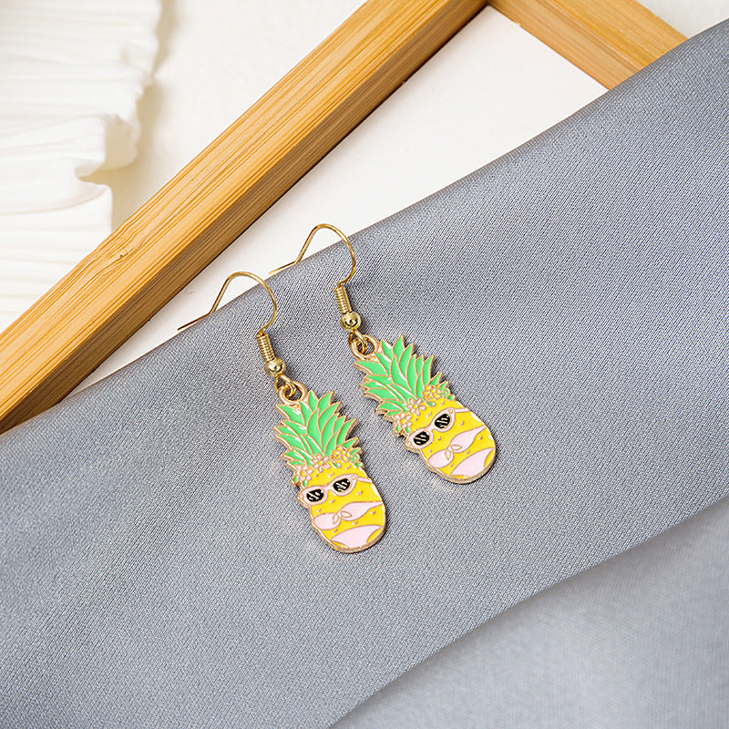 Alloy Panda Fruit Earrings MIC-MDD170