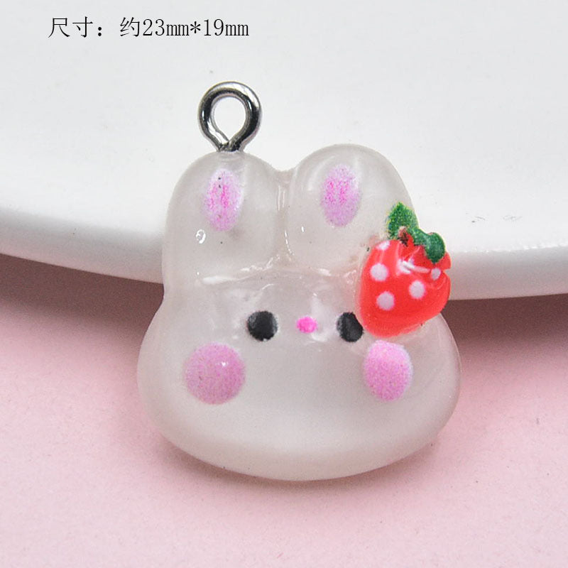 Resin cute cartoon strawberry accessories MIC-ZhiB010