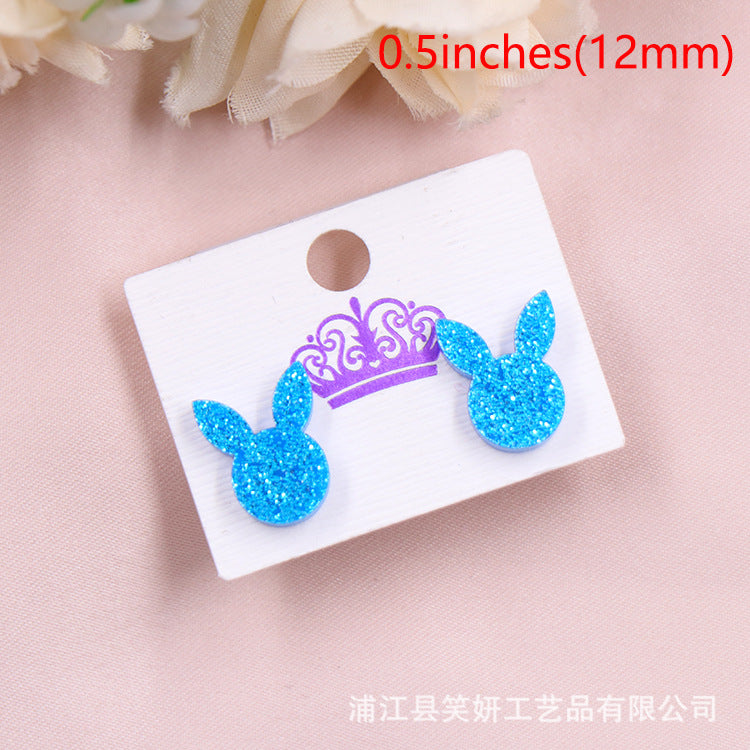 Acrylic Flower Student Earrings (Minimo de compra 5) MIC-XiaoY079