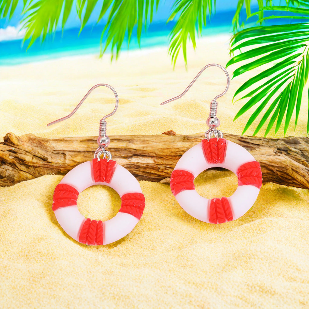 Alloy Cute Conch Swimming Ring Earrings MIC-YiY009