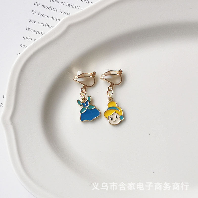 Alloy Escaping Princess Earrings (Minimo de Compra 2) MIC-HanJ004