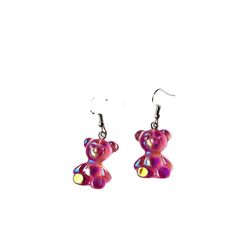 Resin printed bubble blown girl earrings (Minimo de Compra 2) MIC-YouY023