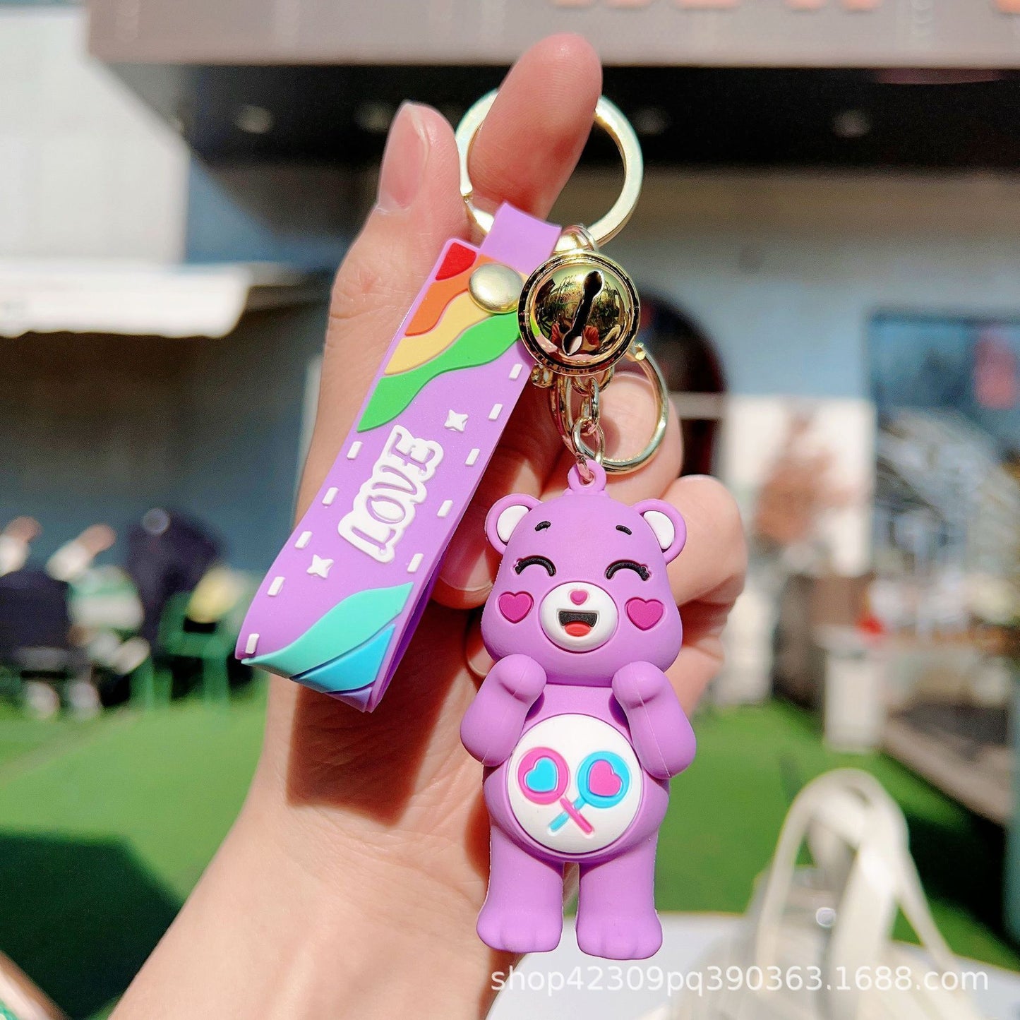 PVC cute cartoon love teddy bear keychain (Minimo de compra 2) MYA-WenC003