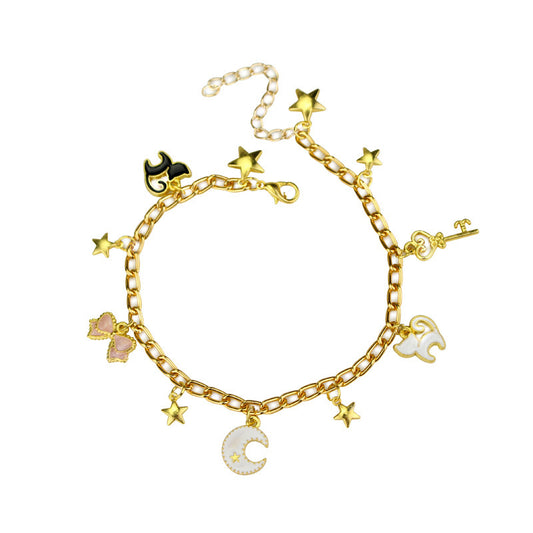 Alloy Beauty Girl Warrior Guardian Star Bracelet MIC-AiWen002