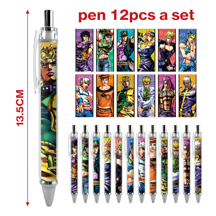 12pcs/pack cartoon character touch neutral pen ManC002