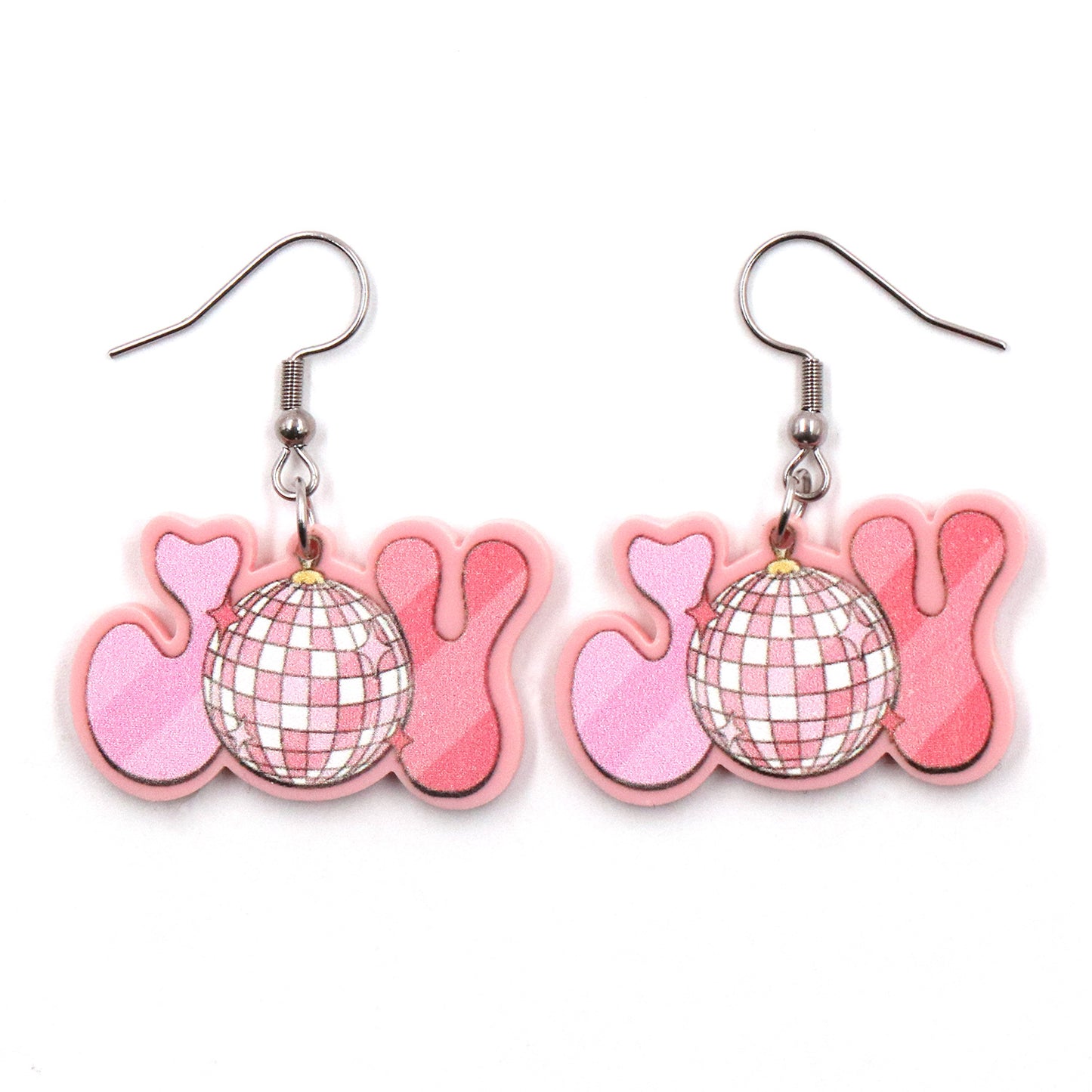 Acrylic Pink Christmas Collection Earrings (Minimo de compra 5) MIC-XiaoY060