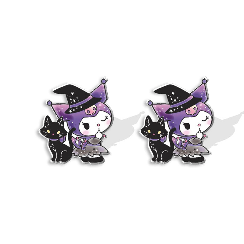 Alloy cartoon black cat pumpkin earrings (Minimo de compra 5) MIC-XiangL077