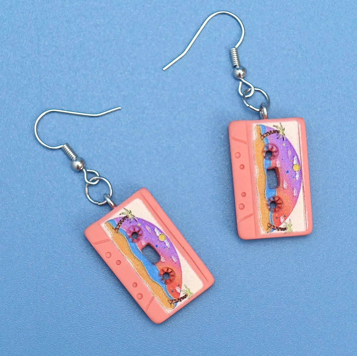 Resin Vintage Tape Earrings MIC-MingC016