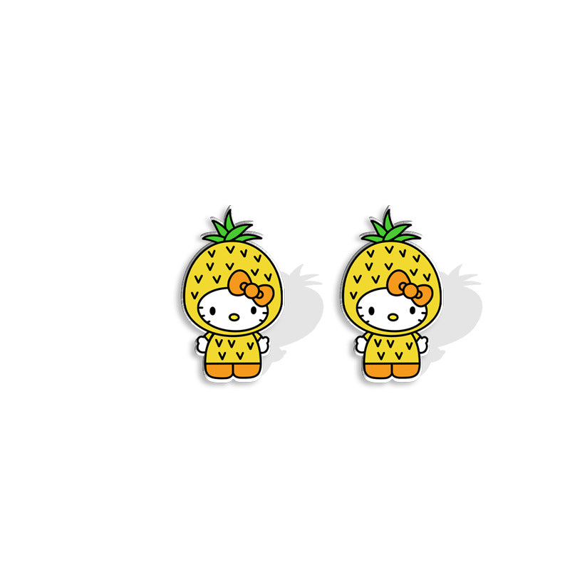 Alloy cartoon cute apple strawberry earrings (Minimo de compra 5) MIC-XiangL073