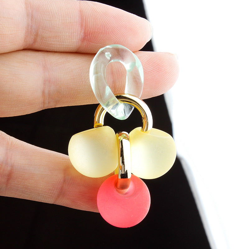 Alloy candy colored cute earrings MIC-XinT014