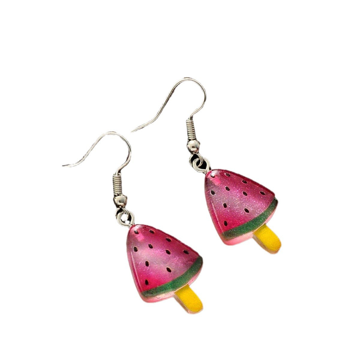 Alloy resin watermelon ice cream earrings (Minimo de compra 2） MYA-GenL005